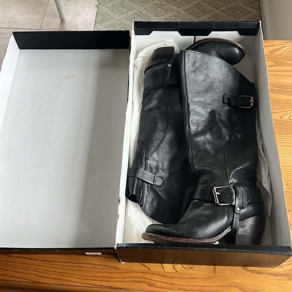dolce vita high black leather boots size 8.5 - Picture 8 of 9